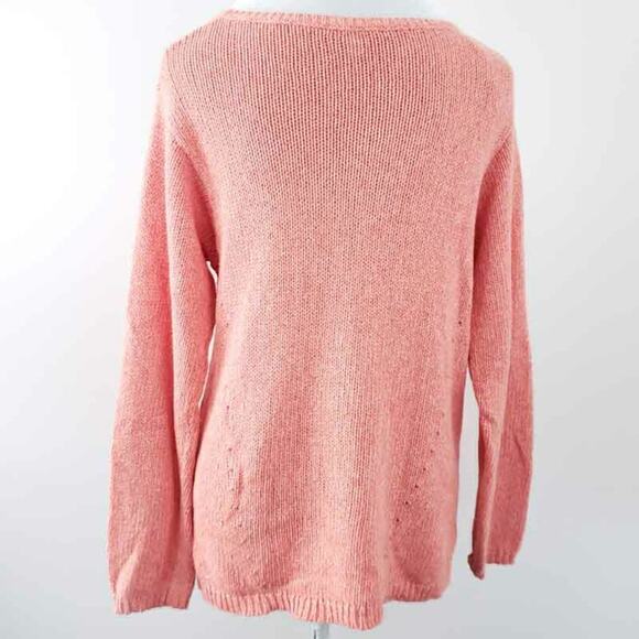 J. Jill Sweater Orange Long Small Missy Cotton Spring Color Excellent Condition - Picture 2 of 7